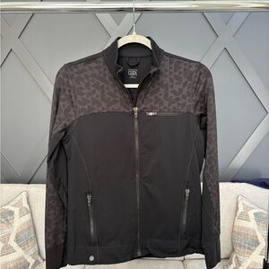 Athleta Girl XL/14 Black Geometric Jacket